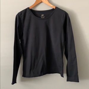 J. Jill black long sleeved fitted tee